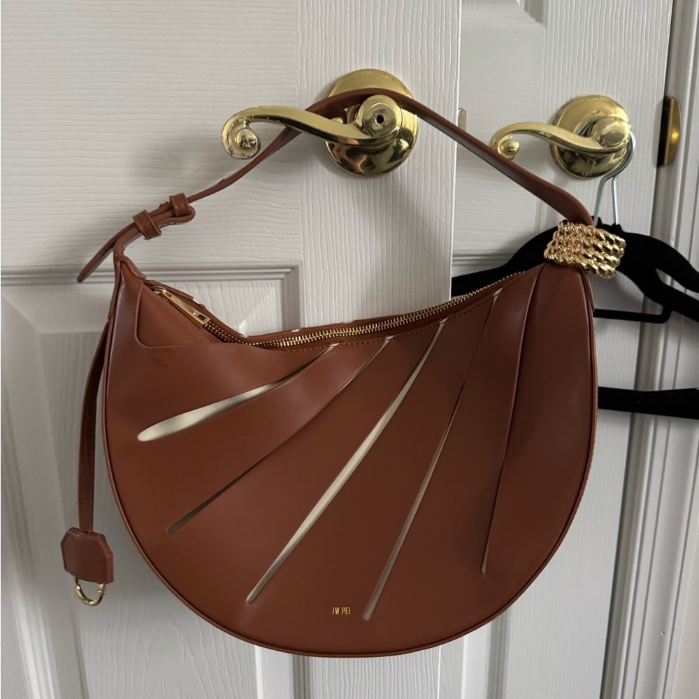 JW PEI Brown Shoulder Bag with Gold Detail